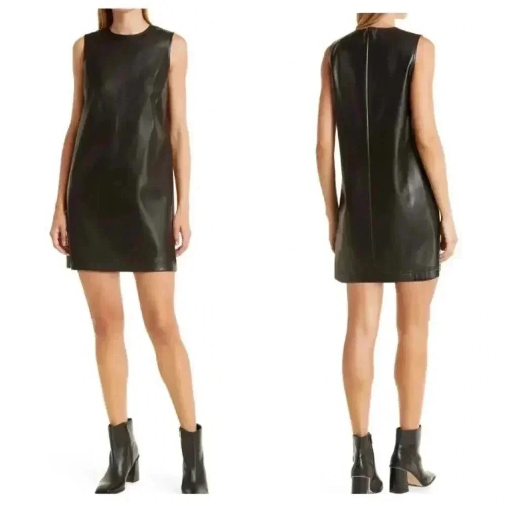 Theory Mod Shift Bedford Faux Vegan Leather size 6